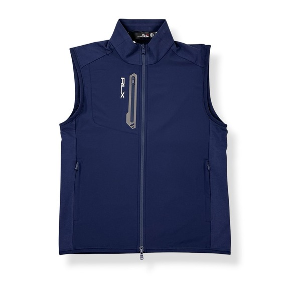 RLX Ralph Lauren Other - RLX Ralph Lauren Vest Mens Small Blue Full Zip Golf Performance Sleeveless NWT